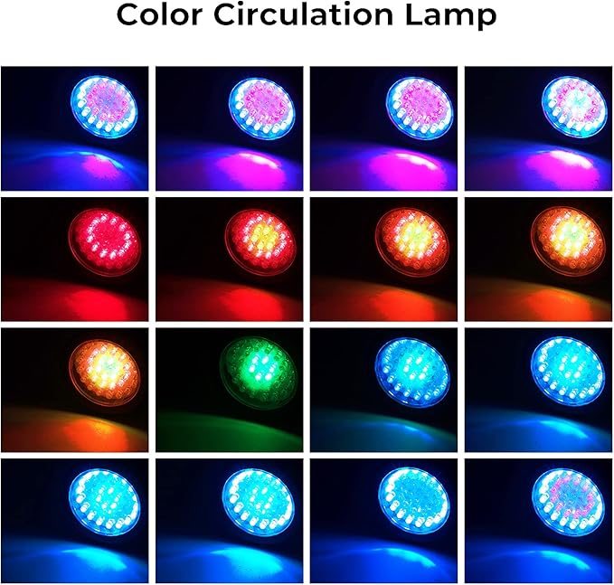 Outdoor Spotlight Pond Lights, Submersible Fountain Lights Memory Dimmable Underwater Colored Yard Spot Light IP68 Waterproof for Garden Lawn Porch Landscape (10 Lights)