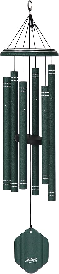 Arabesque by Wind River - 36 inch Emerald Wind Chime for Patio, Backyard, Garden, and Outdoor décor (Aluminum Chime) Made in The USA