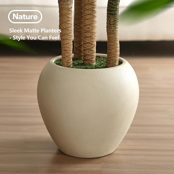 VeriNatural Artificial Dracaena Tree Indoor - 7FT UV Resistant Fake Outdoor Plants with Planter- Tall Faux Tree for Front Porch, Patio, Garden, Wedding, Home, Living Room Decor, VN151