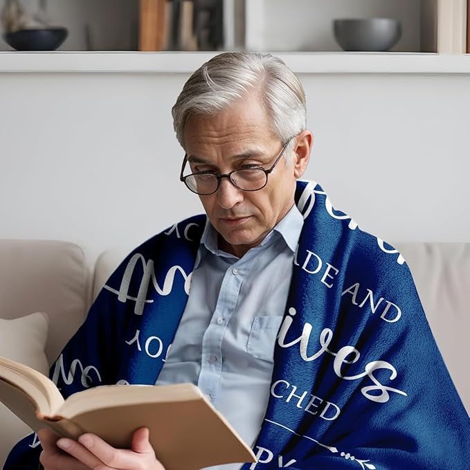 Glydein Retirement Gifts for Men 2026 - Soft Flannel Men Retiremet Blanket 50 x 60 inches - Best Retired Gifts Ideas for Teacher Nurse Friend Coworker Grandpa Grandma Dad Mom