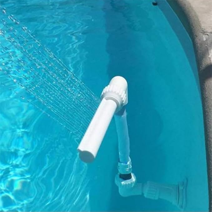 Pool Fountain above Swimming Pools,Pool Waterfall Spray Pond Fountain,Water Fun Sprinklers above In Ground Swimming Pool Decor, Fun Pool Waterfall Sprayer for Backyard Outdoor, White