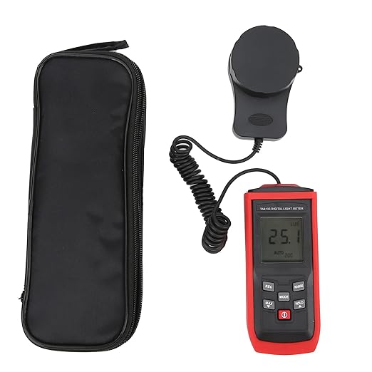 GYZOUKA TA8133 Digital Light Meter, Illuminance Meter with Manual Auto Range 200000lx, for Visible Light Measurement