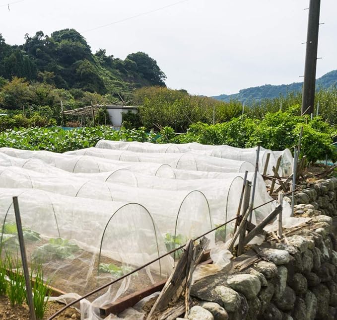 Garden Netting Pest Barrier: 10'x50' Fine Bug Netting for Garden Protection Row Cover Raised Bed Screen Mesh Greenhouse Mosquito Net, Protecting Tree Plants Vegetable Flowers Fruits