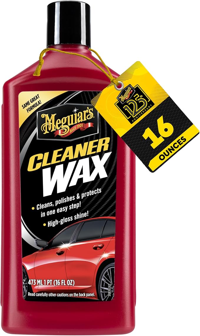Meguiar's Cleaner Wax - Liquid Car Wax, Cleans, Polishes and Protects Your Vehicle - Easy to Use, Long-lasting Shine - 16 Oz