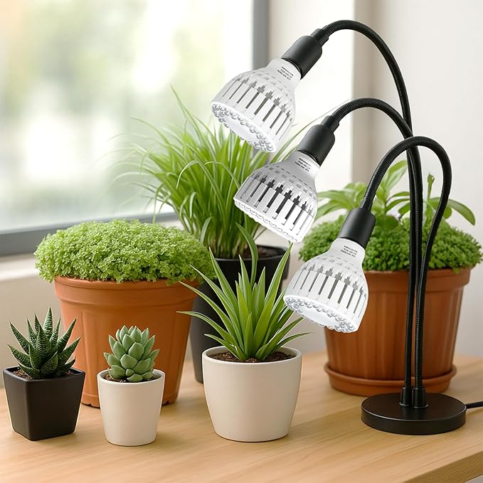 GooingTop Grow Bulb for Plants Indoor Growing,LED 18W (150Watts Equiv) 5000K White Full Spectrum Plant Lamp with More Heat Output for Garden Inside Plant Growth,2 Pack