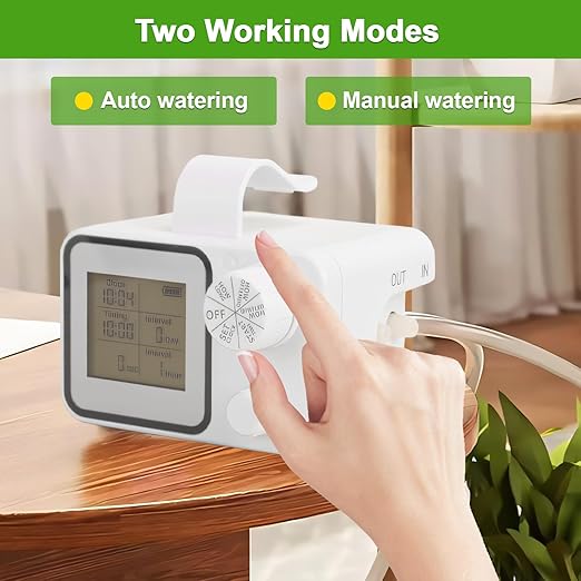 Yuehuam Automatic Watering System for 15 Potted Plants, Automatic Drip Irrigation Kit Smart Plant Watering Devices for Indoor Outdoor, Water Shortage Remind, IPX4