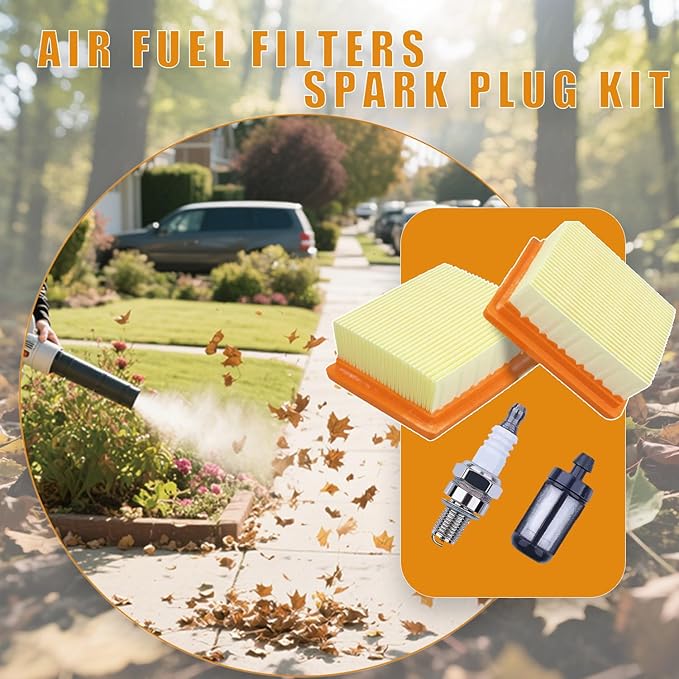 3PCS For Stihl BR800 BR800C BR800X Magnum Backpack Leaf Blower Air Fuel Filter Spark Plug Kit, For Stihl BR800 BR800C BR800X 4283-141-0300 4283-141-0300A 4283-141-0300B 0000-350-3518 0000-350-6202