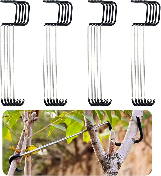 20PCS Fruit Tree Limb Spreader, 10.3Inch Fruit Tree Branch Puller with Plastic Hose Wrapped Iron Wire, Tree Open Angle Pull Branch Durable Solution