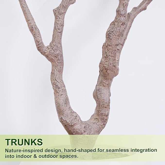 Olive Tree Artificial Indoor, 8FT Tall Faux Olive Tree with 16in Round White Planter, Artificial Plants with Natural Wood Trunk and Lifelike Fruits for Home Office Decor
