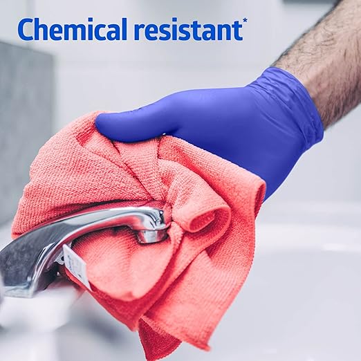 Medline FitGuard Touch Nitrile Exam Gloves, 100 Count, X-Small, Powder Free, Disposable, Not Made with Natural Rubber Latex, Excellent Sense of Touch for Medical Tasks, Durable for Household Chores