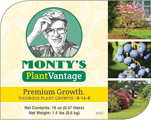 PlantVantage Premium Growth Liquid Plant Food - Liquid Fertilizer for Stronger Stems & Larger Leaves, NPK Fertilizer (8-16-8) with Zinc & Iron, Foliar Spray for Trees, Shrubs & Flower Boost, 16 oz