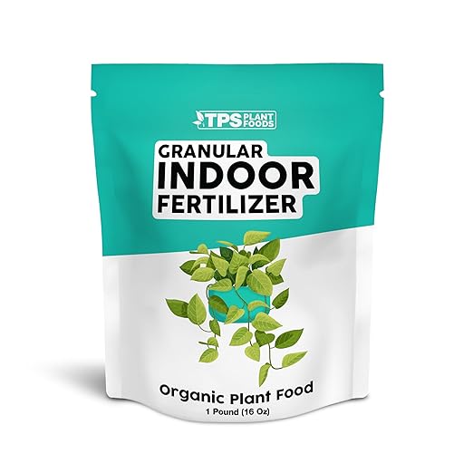 TPS NUTRIENTS Organic Indoor Plant Food, Slow Release Dry Granular Fertilizer for Indoor Houseplants - 1 Pound (16 Oz)