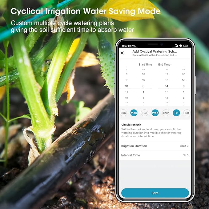 WiFi Water Timer for Garden Hose with Brass Inlet,Smart Hose Timer with WiFi Hub, APP & Voice Control,Up to 20 Watering Plans, 2-Zone Sprinkler Drip Irrigation System Controller for Yard Lawn Watering