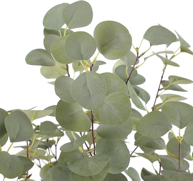 Nafresh Tall Eucalyptus Tree Artificial，8ft(96in) Faux Eucalyptus Tree with Realistic Silk Leaves， Fake Trees Indoor Outdoor for Home Office Living Room Bedroom Foyer Porch Decor.