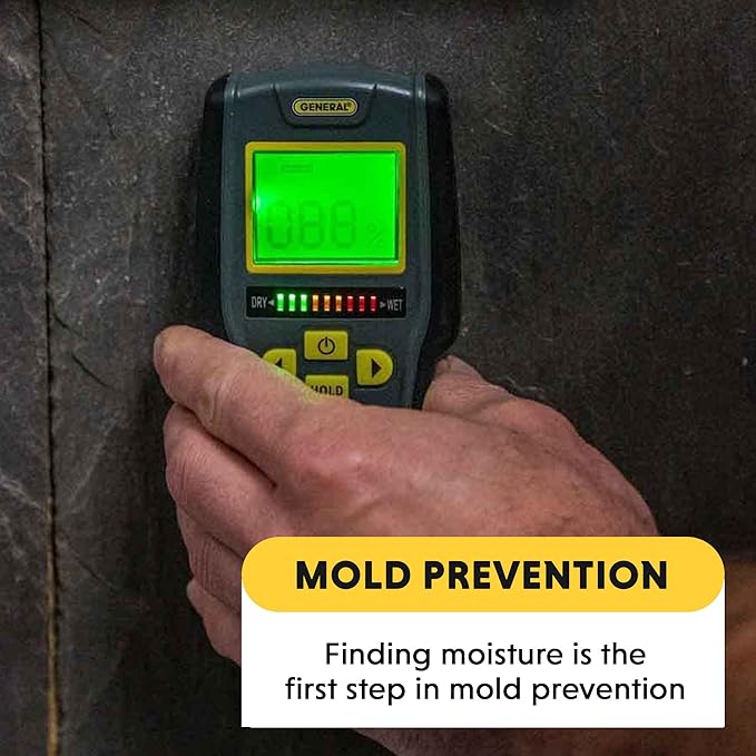 General Tools Digital Moisture Meter MMD7NP - Humidity Sensor- Pinless and Non-Invasive