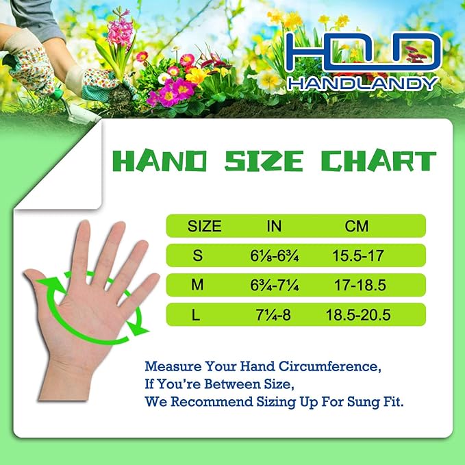HANDLANDY Work Gloves for Women, Breathable Leather Gardening Glove for Yard Maintenance, Hand Protection with Touch Screen for Gardeners, Farmers