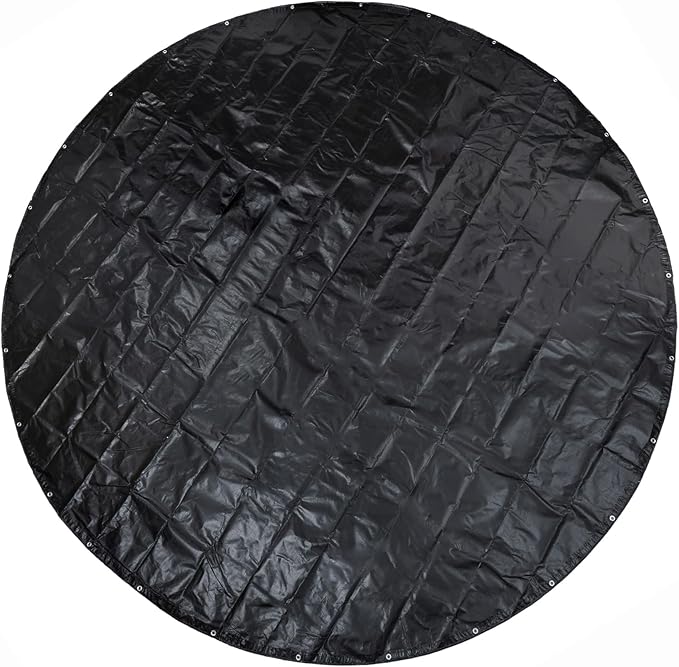 GUARD SHIELD Round Tarp Waterproof Heavy Duty Black 10 Feet Cover Outdoor Inflatable Pool Ground Cloth Tarps for Under Pool