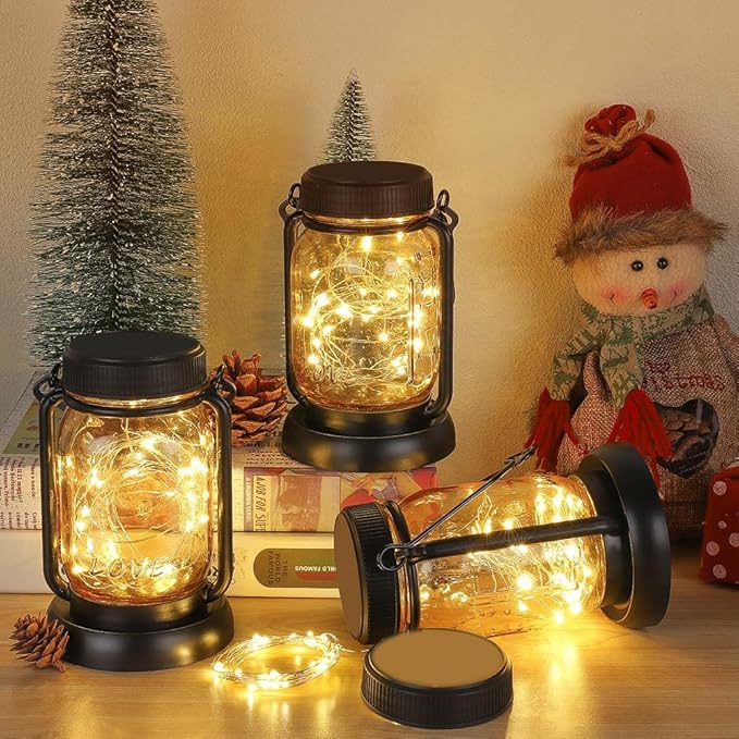 GDEALER 2 Pack Fairy Lights 20 Ft 60 Led Battery Operated Twinkle Lights with Remote Waterproof Silver Wire Twinkle Light 8 Modes Fairy String Light for Party Bedroom Decorations- Warm White