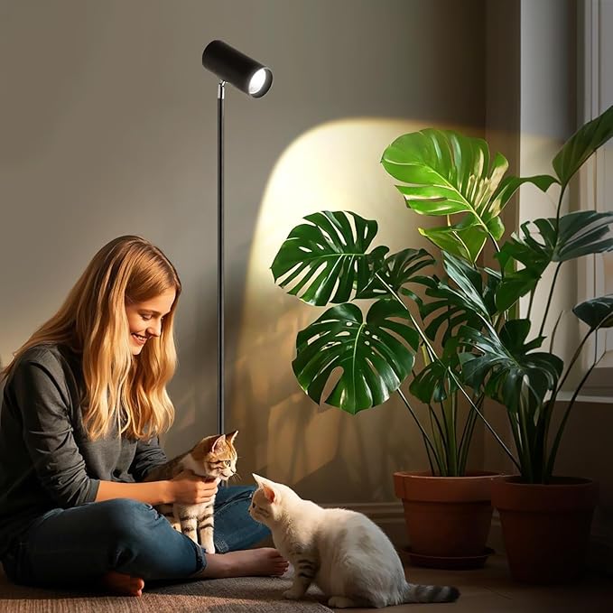 30W Full Spectrum Grow Light, 5000LM High PPFD&CRI COB LED Floor Lamp with 6/8/12H Timer, Adjustable Height (28"-83") & Angle, Grow Lights for Indoor Plants, Succulents & Flowers (4000K Warm White)