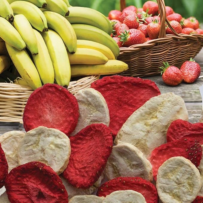 Brothers All Natural Freeze Dried Fruit Crisps, Variety Pack, 24 Single Serve Bags, Fuji Apple, Asian Pear, Banana Strawberry, Made with 100% Fruit, Gluten Free, Soy Free, Vegan, Healthy Snack
