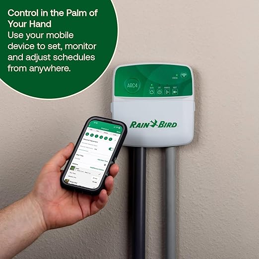 Rain Bird ARC6 App-Based Indoor Smart WiFi Irrigation Sprinkler Timer/Controller, 6-Zone/Station, EPA WaterSense Certified, Compatible with Alexa, Indoor 6-Station