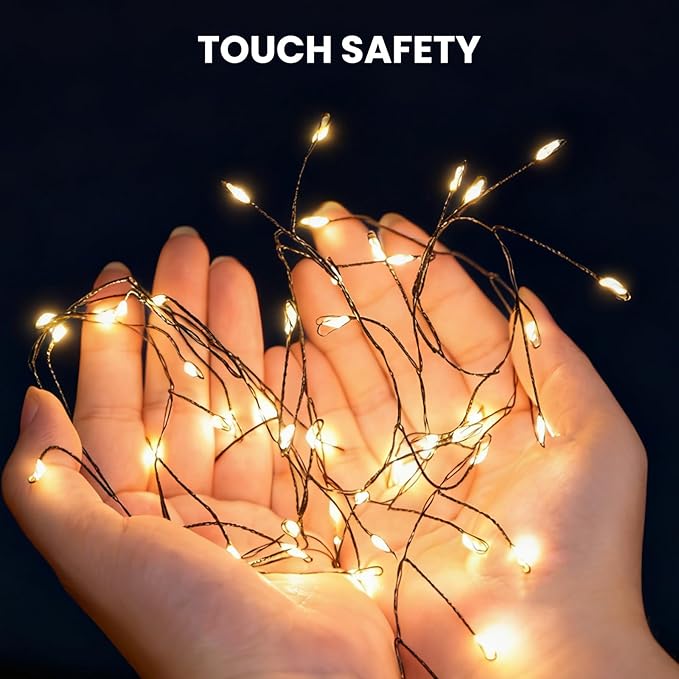 Dailyart Plug in 500 Led Fairy Lights with Remote 42Ft Fairy Lights with Timer Waterproof for Bedroom Wreath Party Window Wedding Decoration Warm White Black Wire