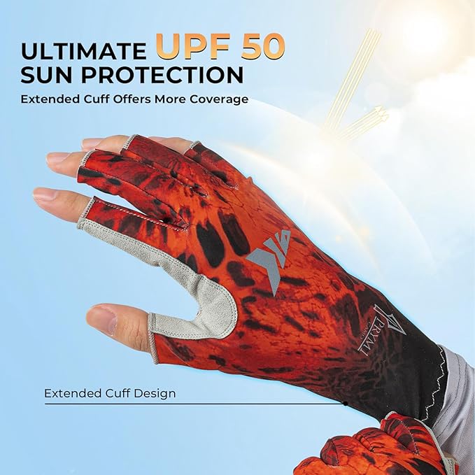 KastKing Sol Armis Sun Gloves UPF50+ Fishing Gloves UV Protection, Sun Protection for Outdoor, Kayaking, Rowing
