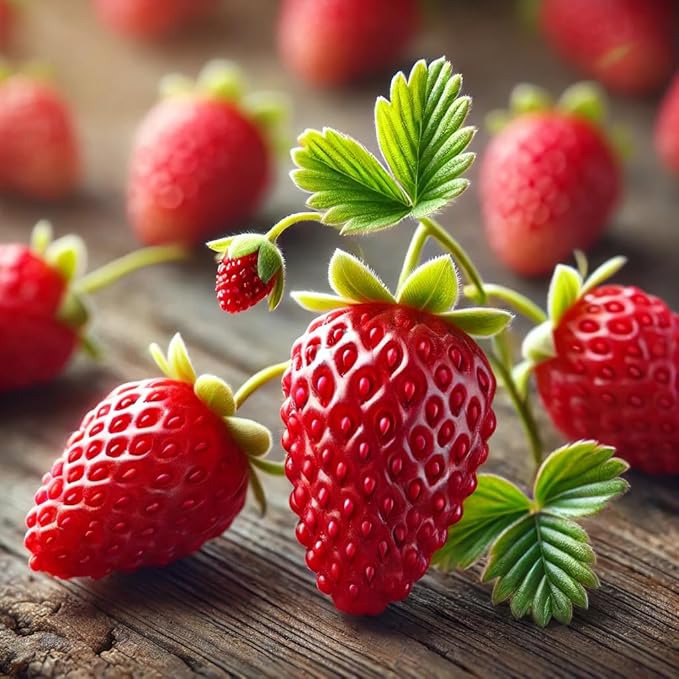 Seeds Alpine Strawberry Alexandria/Everbearing/All Year Round/Non GMO/Heirloom
