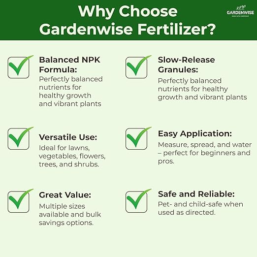 13-13-13 Slow Release Granular Fertilizer – All Purpose Plant Food 13 13 13 for Outdoor Grass, Vegetables, Roses, Flowers, Shrubs, Trees. Lawns, Gardens, Potted Plants (2 quarts)