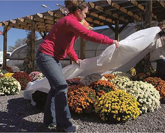 Dewitt 4-Pack N-Sulate Plant Cover Fabric 1.5 oz, 12 x 250 Feet – Frost Cloth Blanket for Vegetables, Flowers, Fruit Trees, Tomatoes, Raised Garden Beds, and Outdoor Winter Freeze Protection