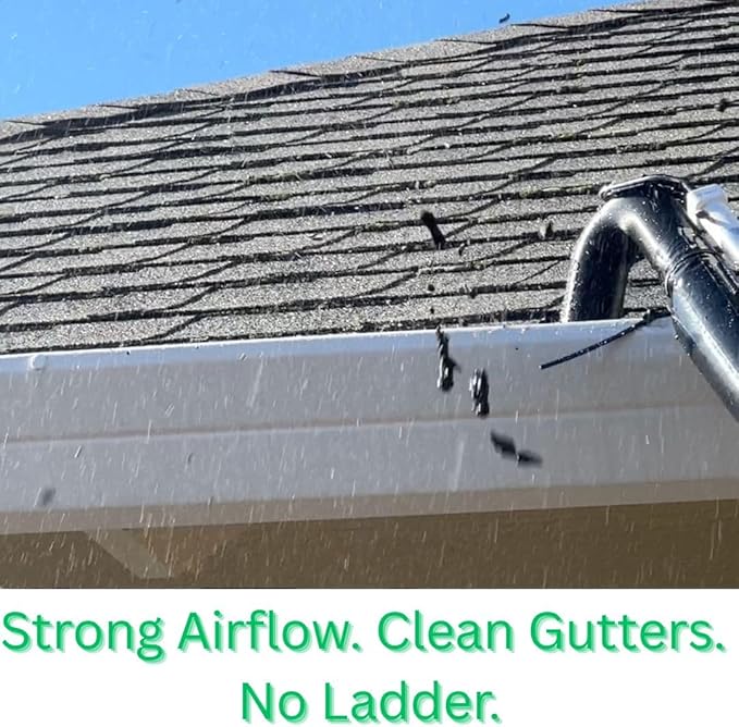 ArloCatcher 2-Story High Gutter Cleaning Kit for Kobalt 80V 630 CFM Leaf blowers, KHB 6380-06, KHB 25280-06, KHB 4080-06, Clean Two-Story Gutters from Ground, Extension Pole Not Included