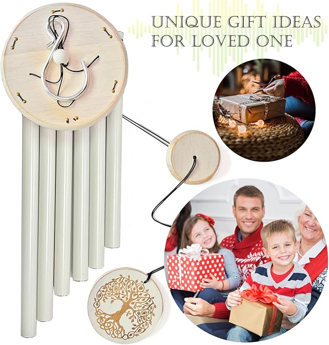 Aoedelyart Tree of Life Wind Chimes Outdoor Clearance WindChimes for Loss of Loved One,33" Memorial/Sympathy Gifts for Friend/Mother/Father,Wind Chimes for Outside Garden,Home,Yard Decor(White)