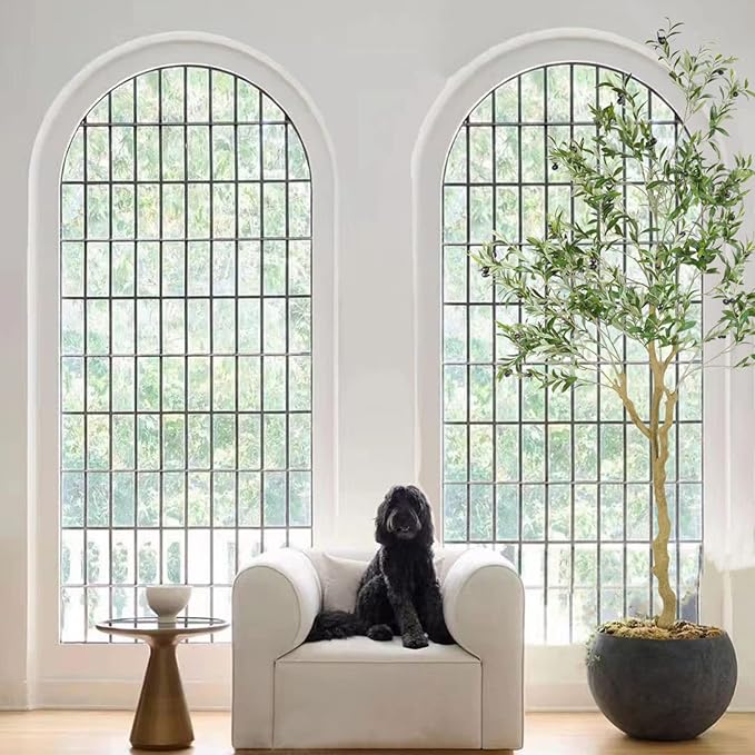 Nafresh Tall Faux Olive Tree，7ft（84in） Realistic Potted Silk Artificial Olive Tree， Fake Olive Trees Indoor for Home Office Living Room Bedroom Stairs Foyer Decor.2pack.