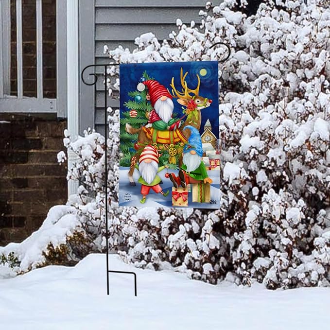 Briarwood Lane Happy Holiday Gnomes Garden Flag