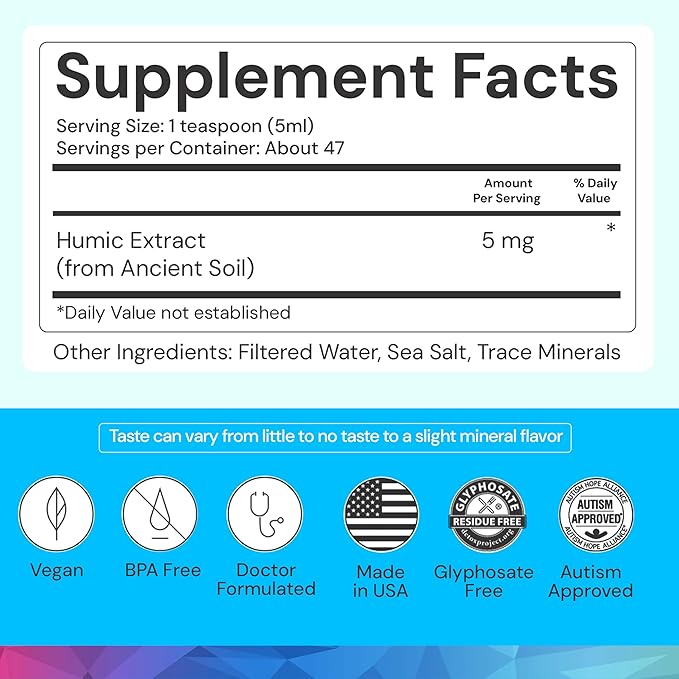 ION* Intelligence of Nature Gut Support Liquid Supplement - Gut & Digestive Health Liquid Drops, Cleanse & Detox with Humic Extract for Women & Men, Adults & Kids 4+ - 8 fl oz (Pack of 1)