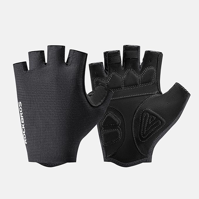 ROCKBROS Cycling Gloves for Men Women - Breathable Gel Pad Road Mountain Bike Gloves - Touch Screen Anti-Slip MTB Gloves for Cycling Workout Outdoor Sports