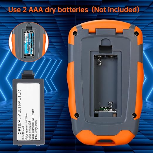 Duogalia 4-in-1 Fiber Optic Tester, Portable Optical Power Meter FC/SC/ST Standard Interface, Built-in 30Km Fiber Fault Detector Network Cable Tester with 1pc FC to LC Adapter