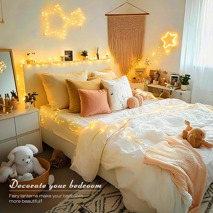 JMEXSUSS 300 LED Fairy Lights Plug in, 99 ft 8 Modes Remote Control Twinkle String Lights with Wheel, Warm White Christmas Lights Indoor Outdoor Waterproof for Bedroom Christmas Decor