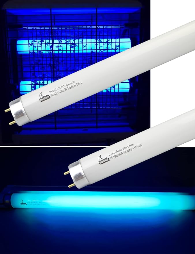 BL T8 F10W Replacement Bulbs for Aspectek, LiBa 20W Indoor Device, F10T8 BL365nm 10 Watt Tube G13, 13'' Linear Black Light Fluorescent Tube 2 Pack