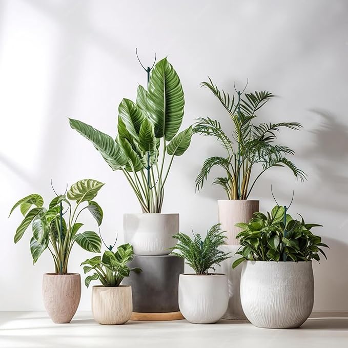 10pcs Stackable Monstera Plant Support,Plant Stakes for Indoor and Outdoor Plants Use,for Garden Stakes for Pothos, Philodendron & Vine Plants