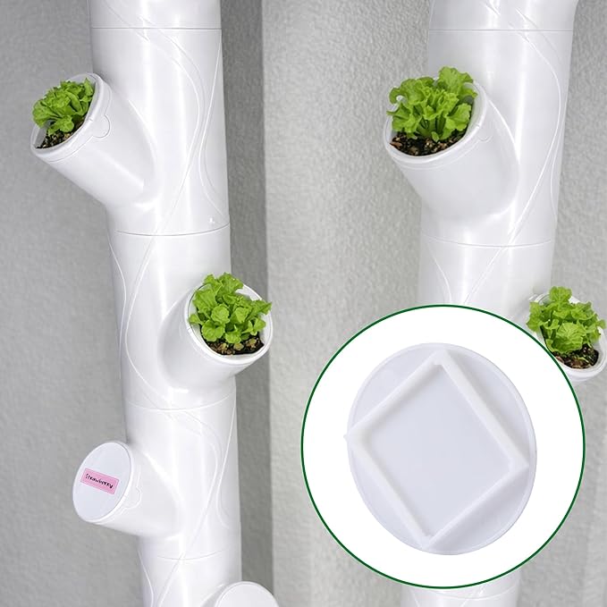 EBaokuup 12 Pcs Hydroponics Pod Caps with Colored Lables, Grow Cubes Cap Compatible with yPod, Plant Grow Pods Cover for Garden Hydroponics Growing System