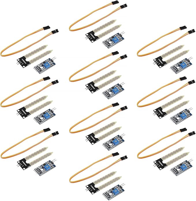 10pcs LM393 3.3V-5V Soil Moisture Detect Sensor Soil Moisture Sensor Soil Hygrometer Detection for Automatic Watering System Robot Smart Car