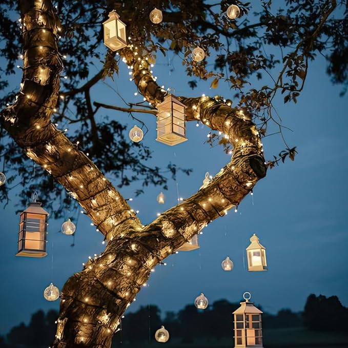 MagicPro String Lights, Fairy USB String Light with 200 Warm White LEDs, 66 FT Copper String Lights for Bedroom Wall Ceiling Christmas Tree Wreath Craft Wedding Party Decoration (2)