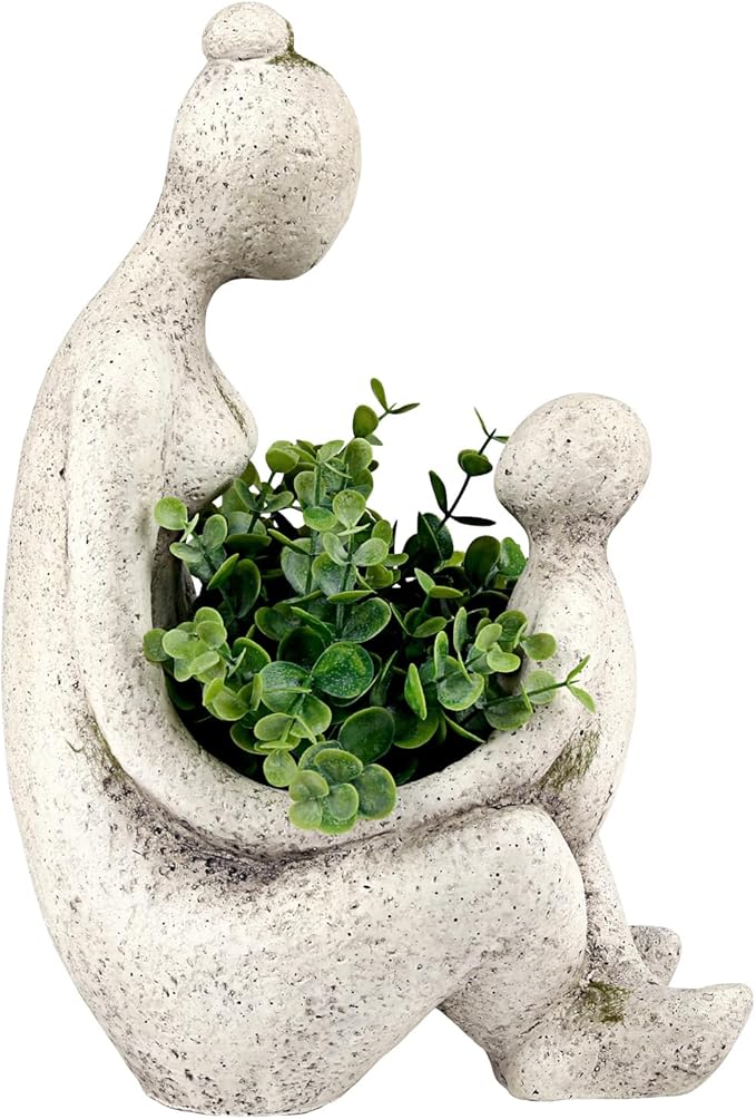 Aclema Unique Planters for Indoor Outdoor Plants Head Face Planter Pot Large Succulent Planters Flower Vase with Drainage Hole Grandmas Love