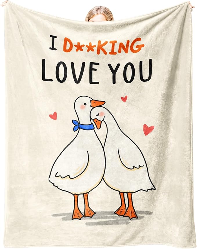 Glydein Valentines Day Gift for Her Him, I Love You Gifts for Her Him, Gifts for Girlfriend Boyfriend, Soft Flannel Love Blanket, Anniversary Birthday Gifts for Women Men - 50 x 60 inches