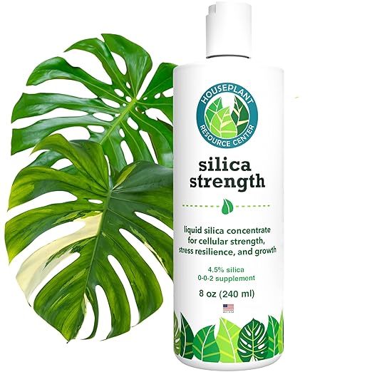 Silica Strength Plant Supplement – Strengthens Stems, Supports Upright Leaves & Improves Stress Resilience | Ready-to-Use 4.5% Liquid Concentrate for Houseplants | 8 oz | Makes 96 Gallons