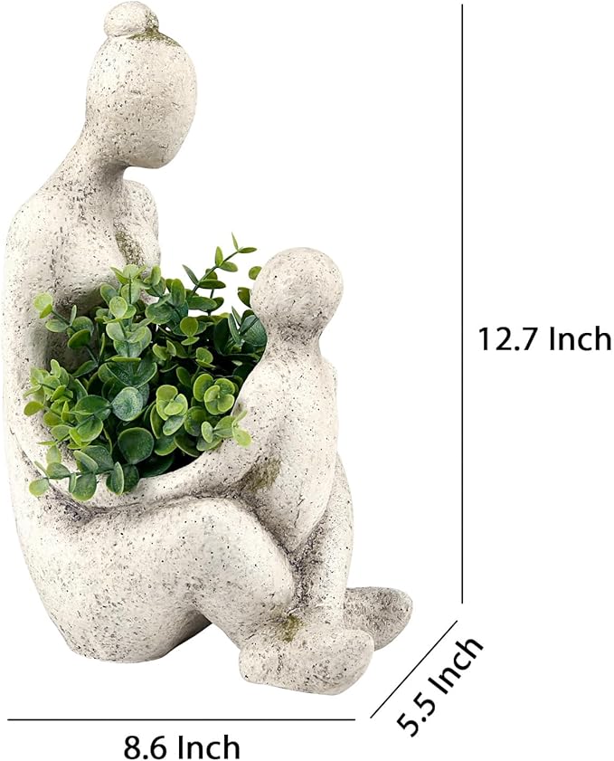 Aclema Unique Planters for Indoor Outdoor Plants Head Face Planter Pot Large Succulent Planters Flower Vase with Drainage Hole Grandmas Love
