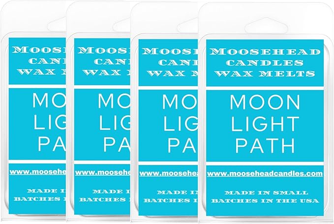 Moosehead candles Moonlit Path Wax Melts – 4 Pack BBW-Inspired Fragrance | Soft Lavender, Night-Blooming Jasmine & Powdery Musk | Long-Lasting Soy Wax Cubes, Pet Safe
