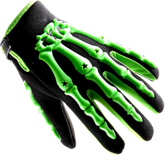 1Storm Youth Motocross Gloves Motorcycle BMX MX ATV Dirt Bike Bicycle Skeleton Cycling Kids Gloves