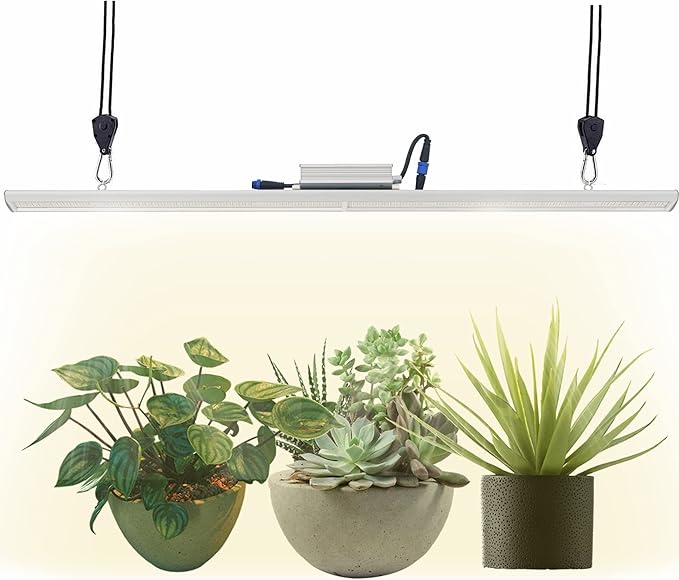 Vegelumax100Watt LED Grow Light Lamp for Indoor Plant Vege Flower Herb Growth,Full Spectrum CRI 90+ High Output White Light CCT 3200K,Isolated Dimming Driver with On/Off Switch,4Feet